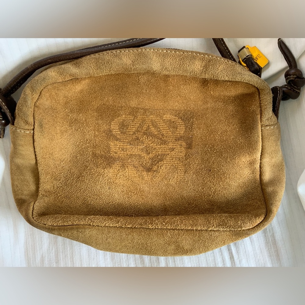 Vintage Loewe Suede Shoulder Strap Pouch